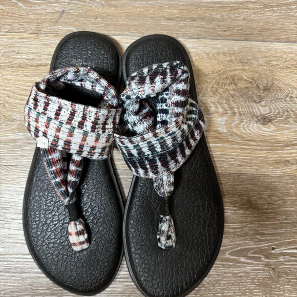Sanuk Yoga Mat Sling 2 Prints Sandals Women's Size 9.5 - Picture 2 of 7